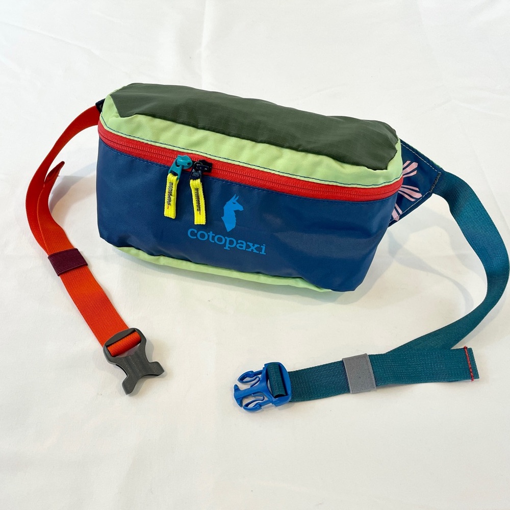 Cotopaxi Blue, Green & Red Belt Bag Fanny Pack Waist Bag Hip Pack EUC